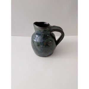 Vintage Handmade Pottery Pitcher Says Ohio Damaged Chipped